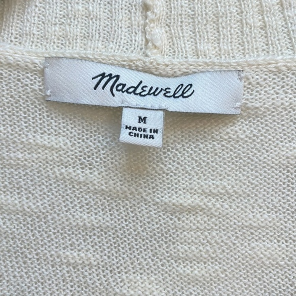Madewell‎ Bradley Open Front Cream Cardigan - Picture 4 of 6
